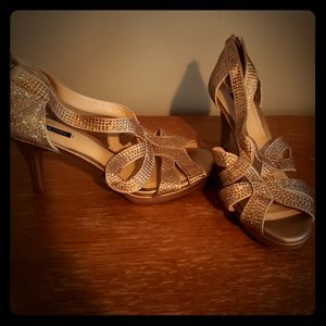 Alex Marie gold heels